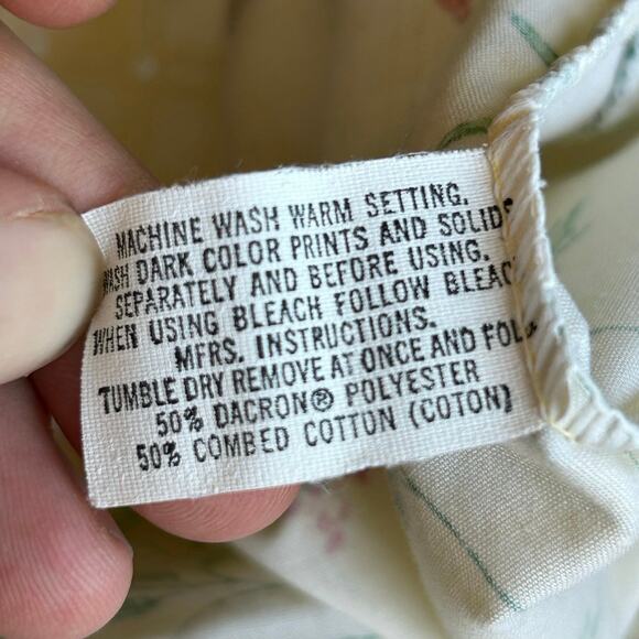 Vintage Lady Pepperell twin flat & fitted sheet 2 pillow cases floral cottage - Picture 7 of 7